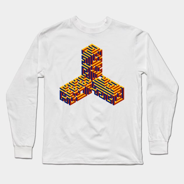 Caltrop Maze Long Sleeve T-Shirt by ThanksAnyway